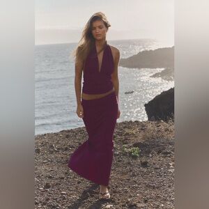 ZARA HALTER GATHERED TOP